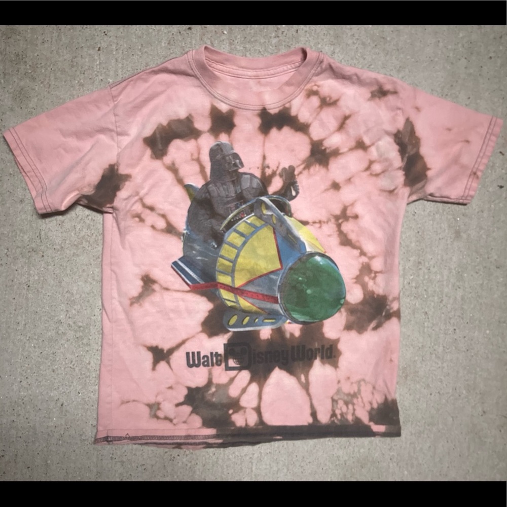 Up-Cycled Darth Vader Bleach Dyed T-Shirt